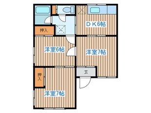 郷古方貸家の物件間取画像